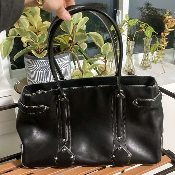 EUC Black Leather Cole Haan Tote - Picture 1 of 11